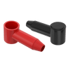 Pair of angled red and black cable insulated covers for 16-50mm² cables