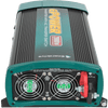 Rear view of inverter showing heavy-duty DC terminals and dual cooling fans