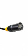 Close-up of waterproof IP66 connector showing internal RJ45 plug for Axion battery communication