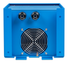 Underside view of isolation transformer showing cooling fan and dual cable glands