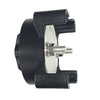 Side view revealing rear M10 threaded terminals and locking nuts