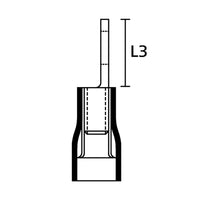 Side view technical drawing of the M5 ring lug showing internal barrel detail