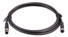Close-up detail of M8 3-pole male and female circular connector ends