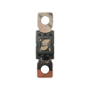 Top-down view of 250A Mega fuse with black housing and clear window