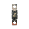 Top-down view of 400A Mega fuse with black housing and clear window