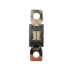 Top-down view of 60A Mega fuse with black housing and clear window