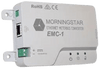 Morningstar EMC-1 Ethernet MeterBus Converter with Ethernet port, power terminals, and LED status indicators