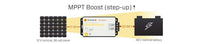 Diagram illustrating MPPT boost charging from lower voltage panel to higher voltage battery