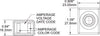 Technical drawing showing fuse dimensions of 23mm width 27.8mm length and 16.3mm height