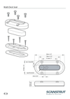 Dimensional drawing of the multi cable seal with metric and imperial measurements