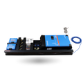 Exotronic pre-wired board with Victron MultiPlus-II, MPPT and DC-DC charger on black alloy chassis