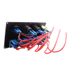 Back of the switch panel displaying the pre-wired connections, fuse holder and insulated terminals
