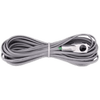 Coiled grey temperature sensor cable with metal ring terminal lug