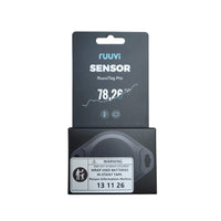RuuviTag Pro 2-in-1 industrial sensor retail box with temperature and motion icons