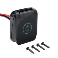SAE solar input socket kit with four black stainless steel mounting screws