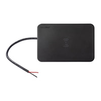 Top-down view of black 15W waterproof wireless charger with power lead