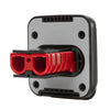 Rear view of the solar socket housing and red Anderson connector with foam gasket
