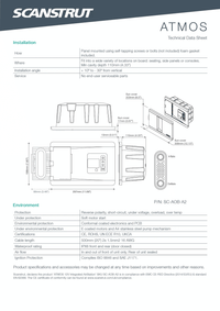 Installation and environmental specification drawing for Scanstrut ATMOS air pump station