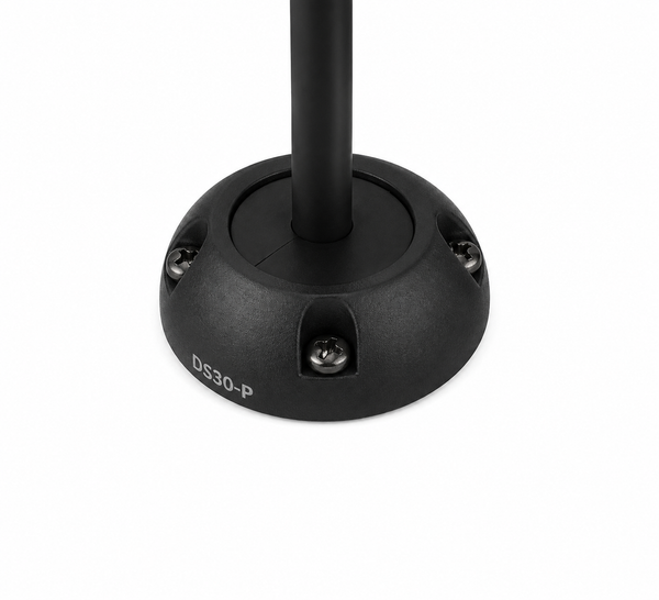 Black vertical cable seal with 9-14mm cable entry and stainless screws