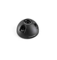 Top view of the black Scanstrut vertical cable seal shell without a cable installed
