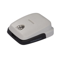 Side view of grey Scanstrut cable seal showing low profile design and brand logo