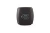Front view of the black waterproof lid closed with dual charging icons