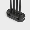 Black multi cable seal with four black cables passing through a vertical waterproof entry