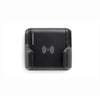 Compact 10W wall-mount wireless charger with closed spring-loaded grips in black
