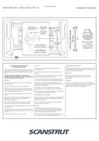 One-to-one scale drilling template for wireless charger mounting points