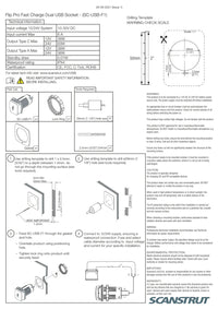 Installation guide and drilling template for the Scanstrut Flip Pro USB socket