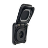 Black Scanstrut 12V Ventura power socket with spring-loaded lid fully open