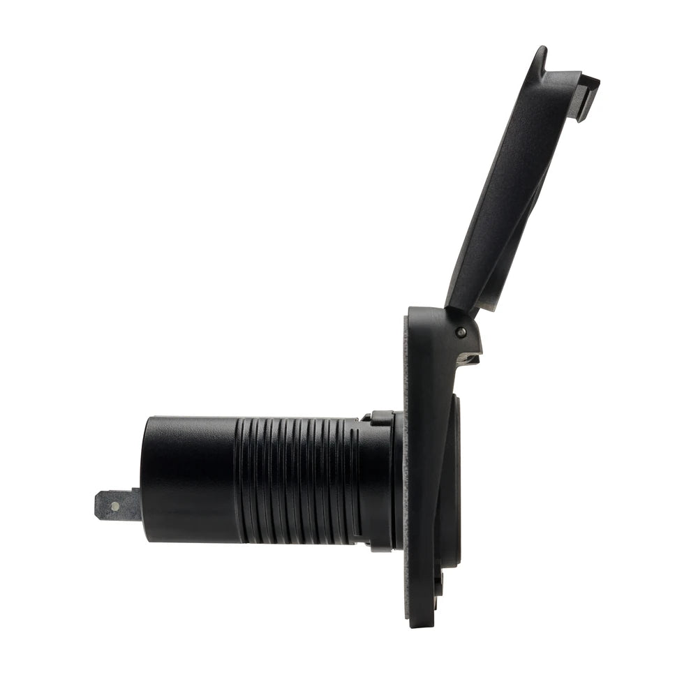 Side profile view of the USB-C socket showing the mounting barrel and electrical terminals