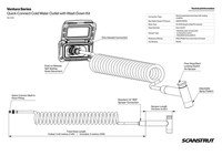 Technical diagram of Scanstrut Ventura wash down kit features