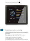Simarine Pico panel-mount battery monitor in black with text describing battery monitoring features SI-PICO-2