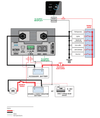 Technical wiring diagram for Simarine Pico system including shunt and battery connections