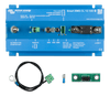 Top-down view of the Smart BMS unit with included terminal cables and fuse accessories
