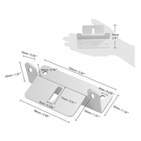 Technical drawing of silver bracket dimensions showing 100mm length, 70mm height and slot positioning