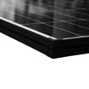 Close-up of solar panel corner showing frame profile