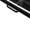 Close-up of the metal carry handle attached to the panel frame