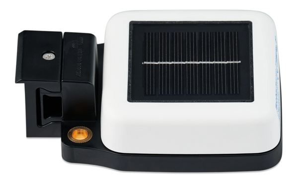 Perspective view of SolarSense 750 monitor showing durable white and black casing