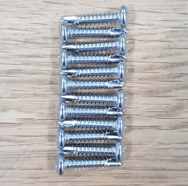 Set of stainless steel self-tapping screws included for securing solar panels to brackets