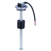 Enerdrive 750mm stainless steel tank level sensor with black float and wiring lead