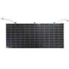 Front view of Sunman eArc 430W flexible solar panel with visible solar cells and triple junction boxes