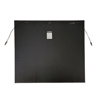Rear view showing three junction boxes and output cables with connectors