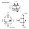 Technical dimensional diagram of Exotronic E66 circuit breaker showing height, width and stud spacing in millimeters