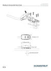 Technical dimensional drawing of the horizontal deck seal