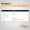 Technical specifications table for Exotronic 600A busbar including voltage and current ratings
