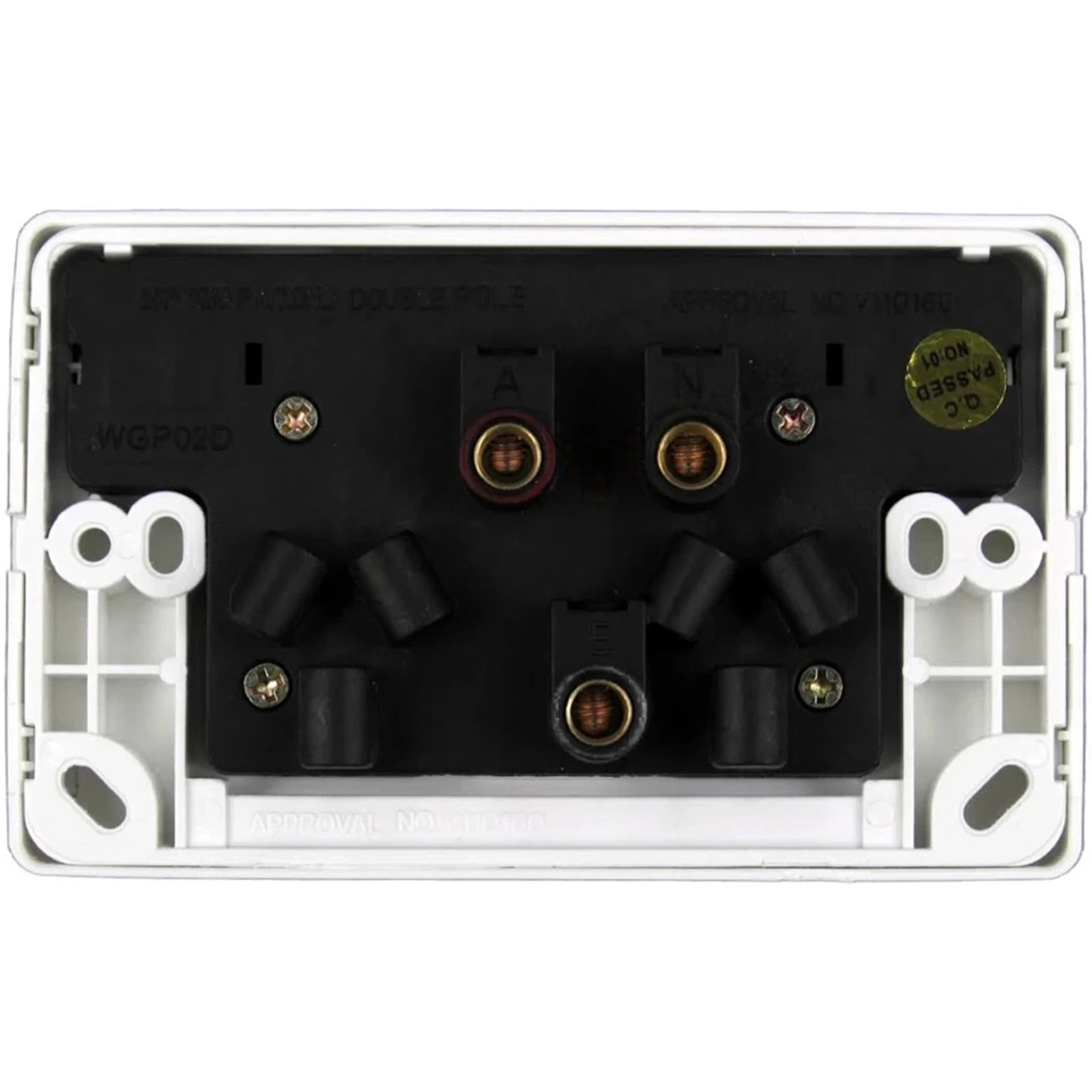 Tesla White Power Point Double Pole 10Amp GPO Outlet