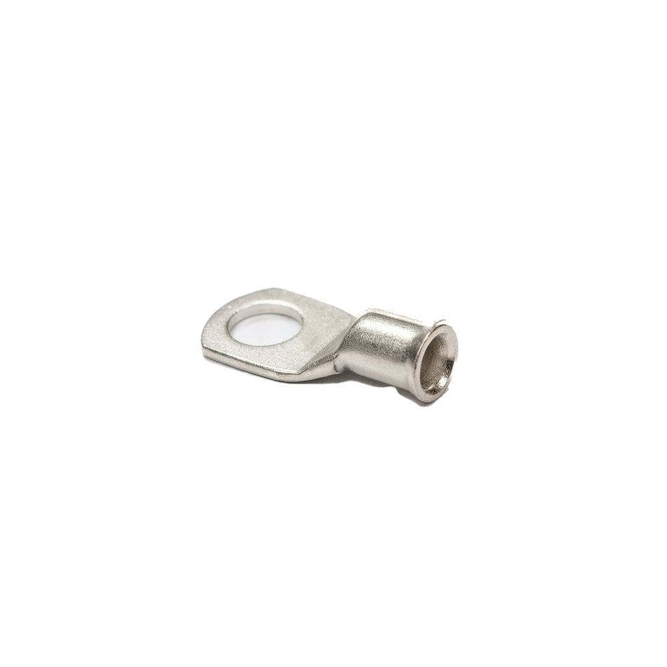 Top-down view of 10mm² M8 copper lug with size identification markings