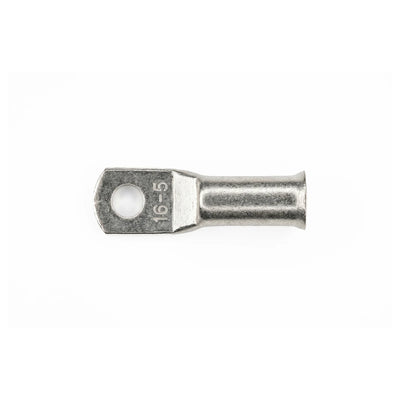 Top-down view of 16mm² M5 copper lug with size identification markings